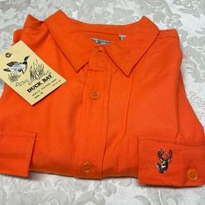 NWT Duck Bay Medium Acrylic Hunting Shirt Long Sleeve Orange-very soft